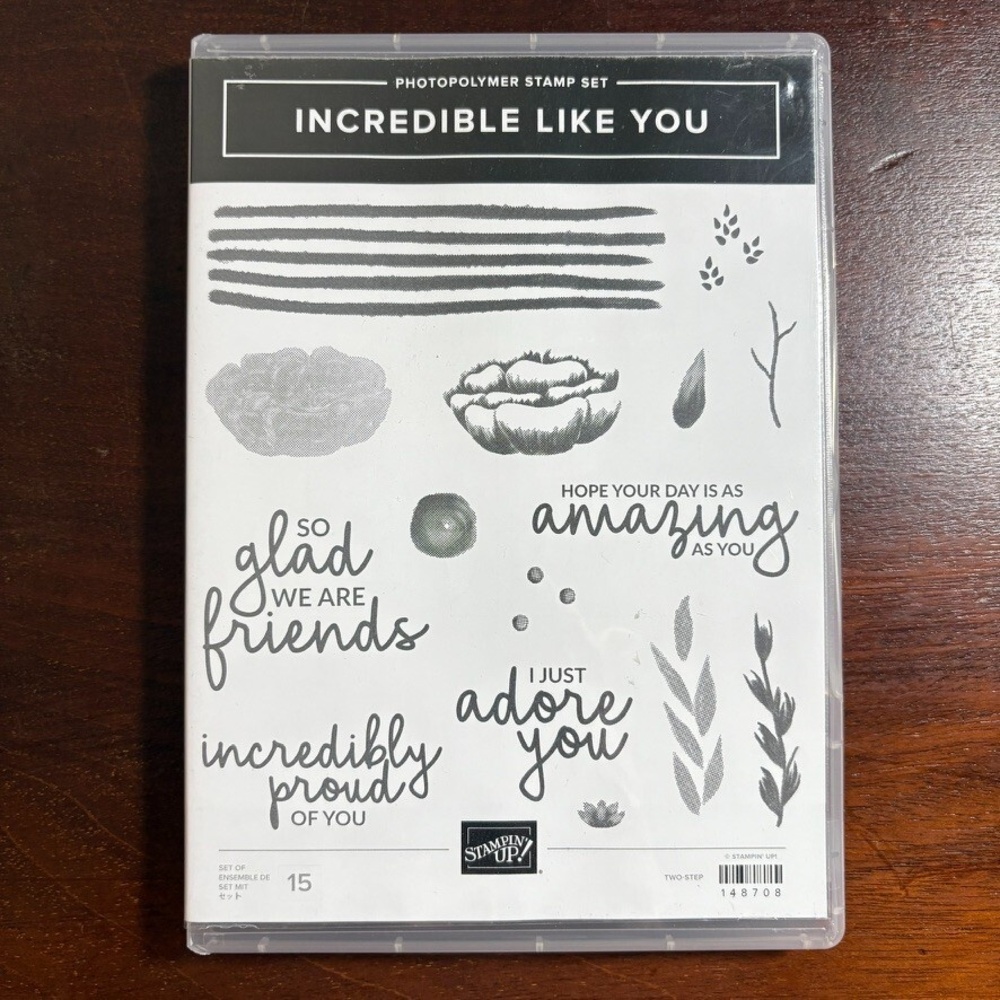 Brand New Stampin' Up! Incredible Like You Photopolymer Stamp Set‎ of 15 148708